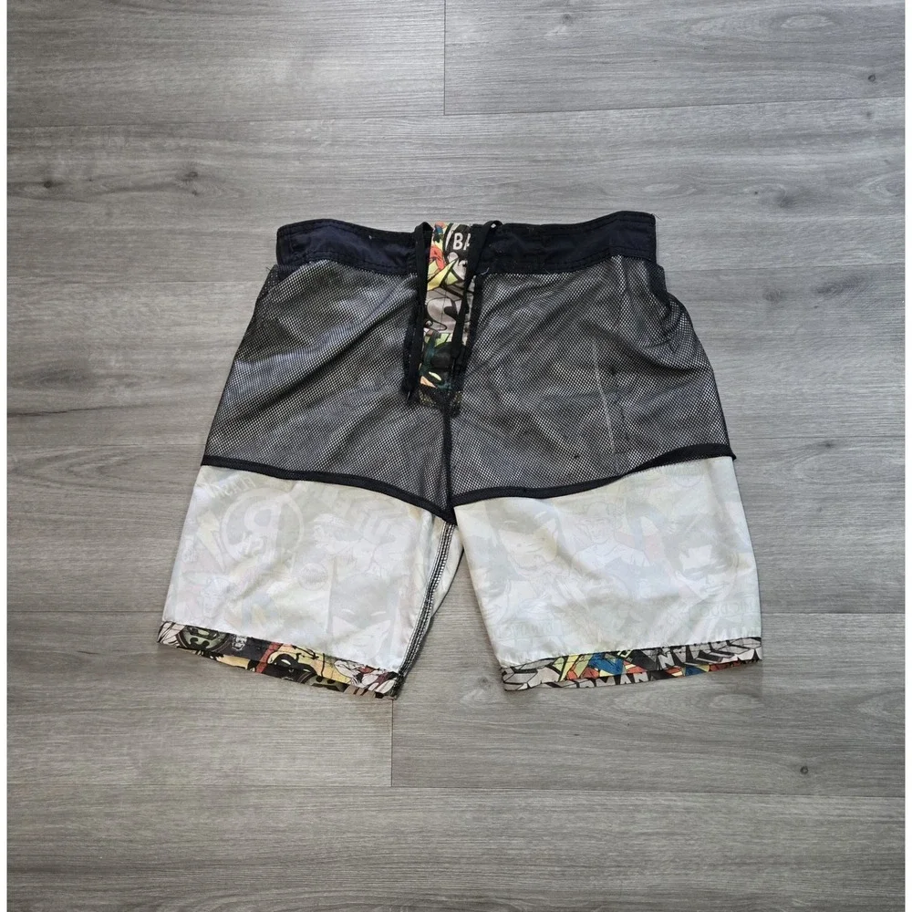 DC Comics Batman Men's Swim Trunks Board Shorts Medium Retro Robin Superman